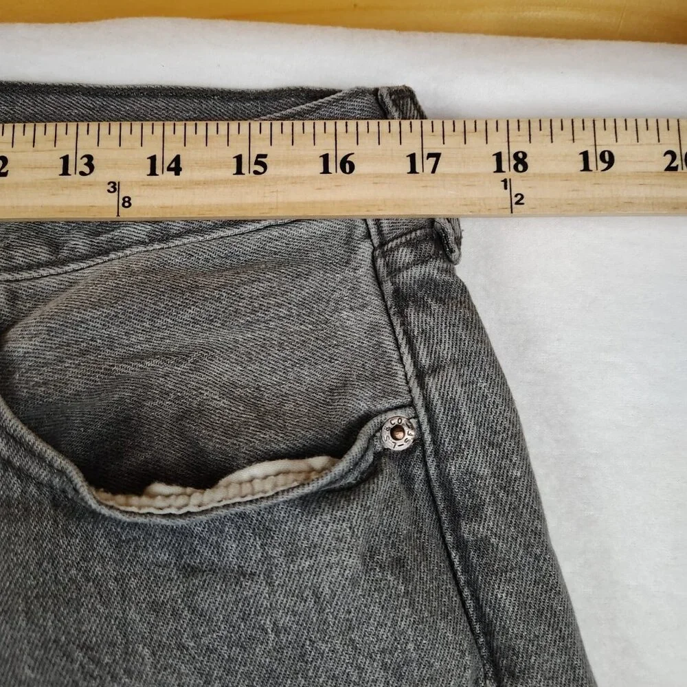Levi 501 Jeans Men 34 x 34  Charcoal Gray Button Fly Red Tab - Picture 10 of 11